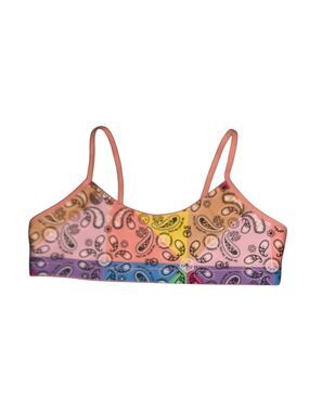 Happy Nation Girls Paisley Print Bralette Medium Size 10 NWT